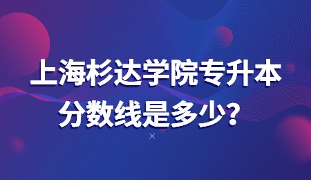 上海杉達學院專升本分數線是多少？