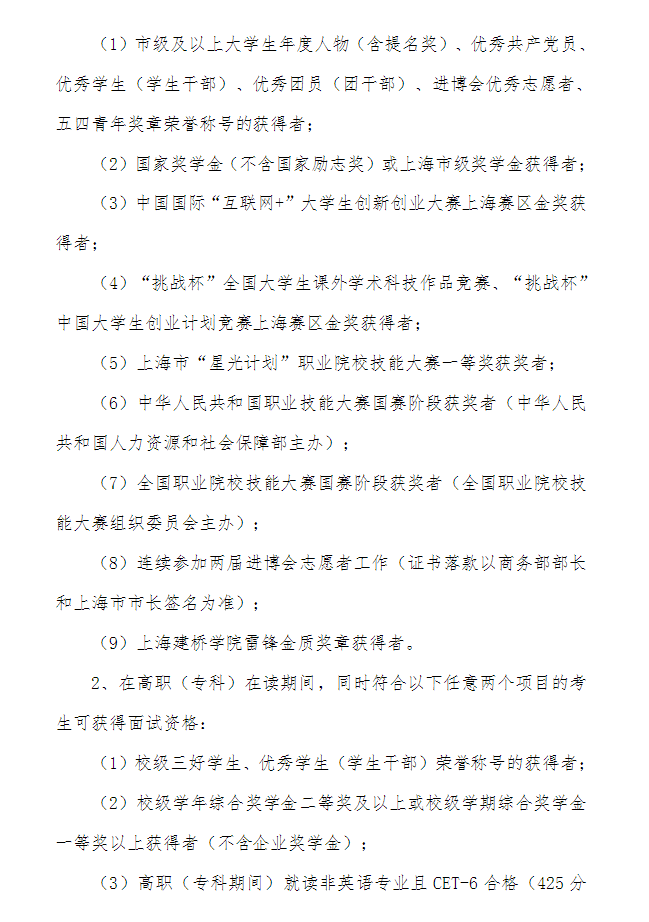 上海建橋?qū)W院專升本
