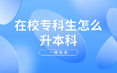 在校專科生怎么升本科